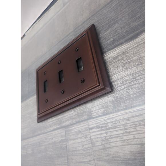 Brainerd Espresso Triple Toggle Switch Cover {Q} - Picture 8 of 10